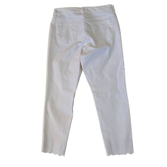 Pappagallo Womens High Rise Scalloped Hem Capri Pants White Size 12P - Picture 3 of 12